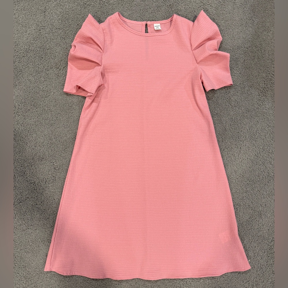 SHEIN Textured Pink Dress